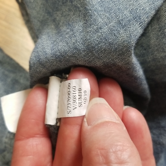 GAP 100% Cotton Chambray Denim Romper Shortall with Drawstring Waist and Pockets - Picture 14 of 14